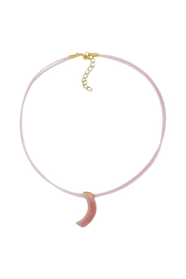 Necklace Sickle Pink-Gold 42cm - GL04998