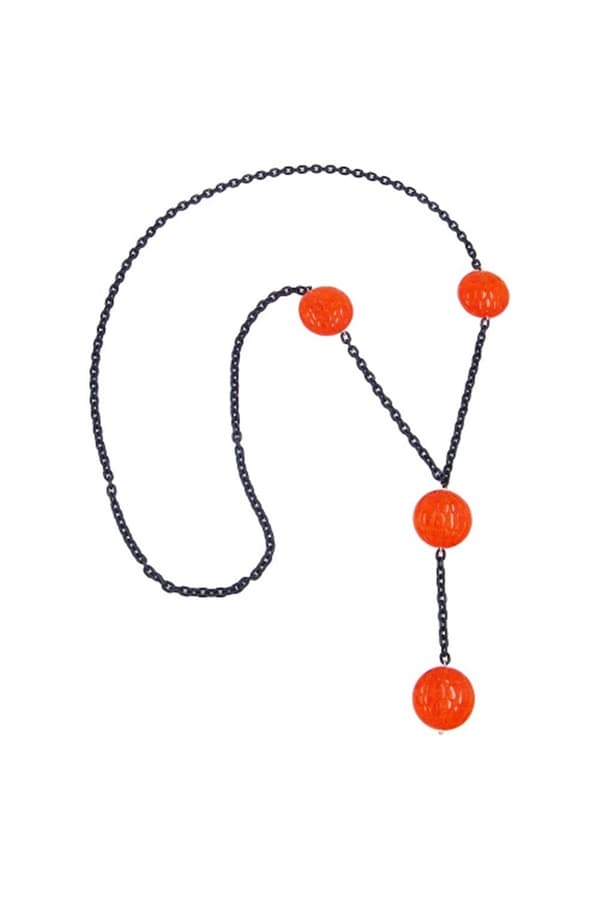 Necklace Eye-Catching Beads Red 90cm - GL03953