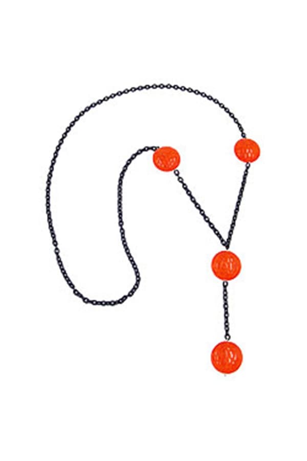 Necklace Eye-Catching Beads Red 90cm - GL03953