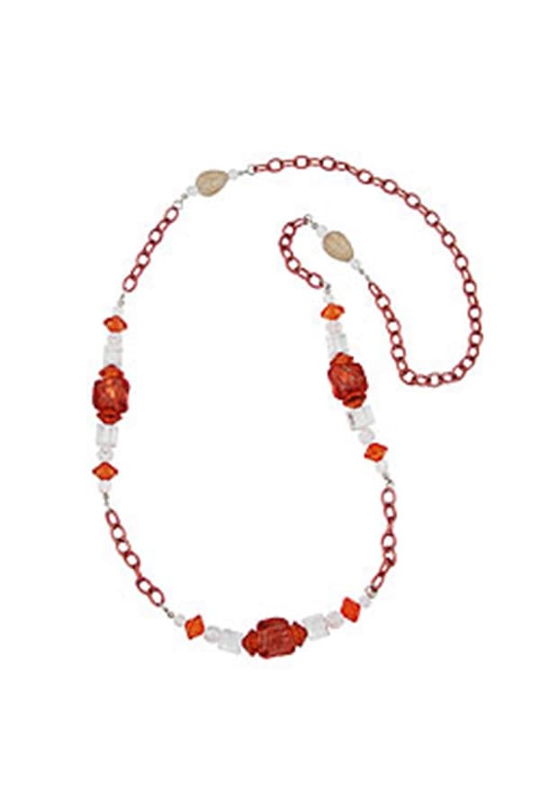Necklace Stone-Pearl Anchor Chain 90cm - GL02444
