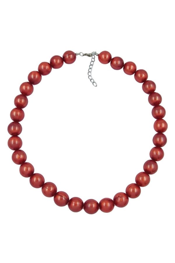 Necklace Beads 16mm Red-Brown 50cm - GL02342