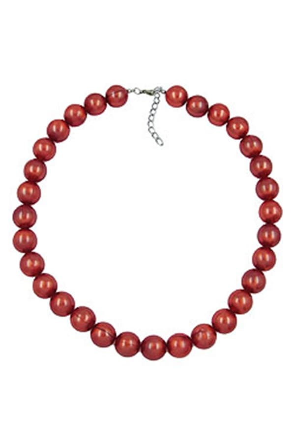 Necklace Beads 16mm Red-Brown 50cm - GL02342