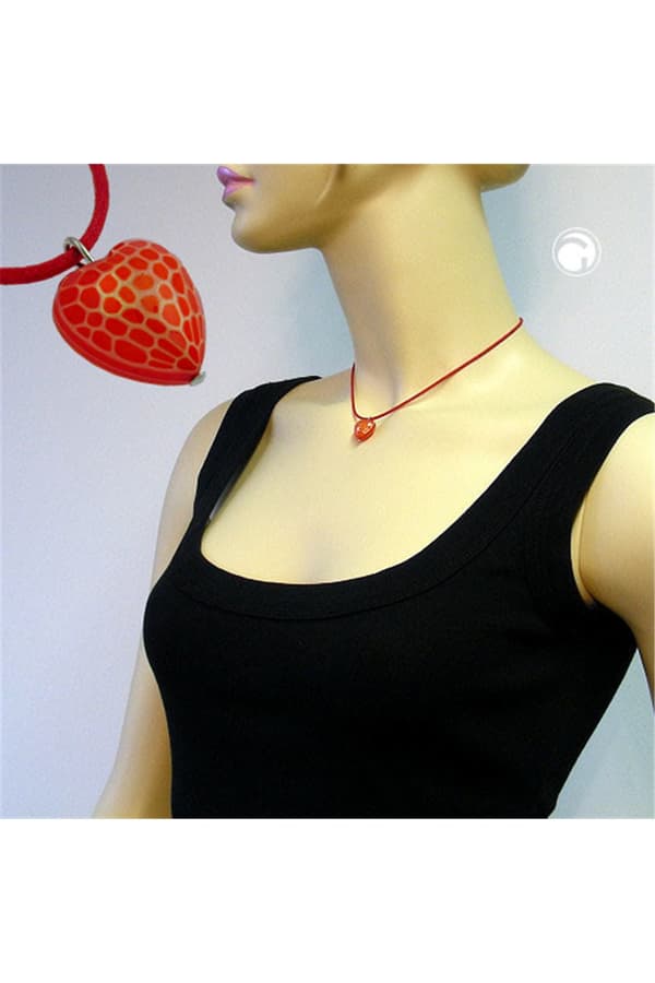 Necklace Heart Red - GL02075