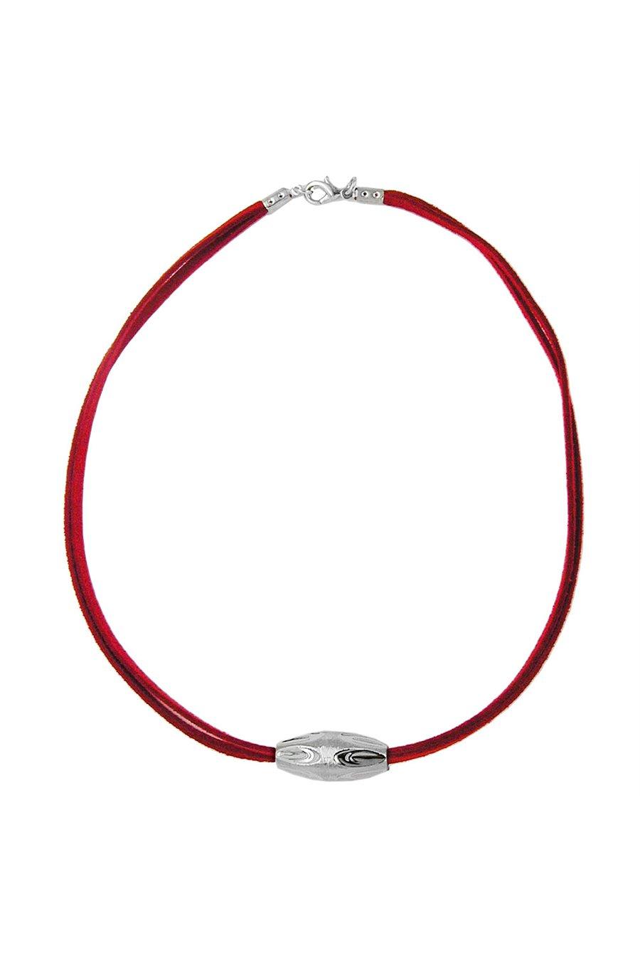 NECKLACE OLIVE SHAPED WITH GROOVES