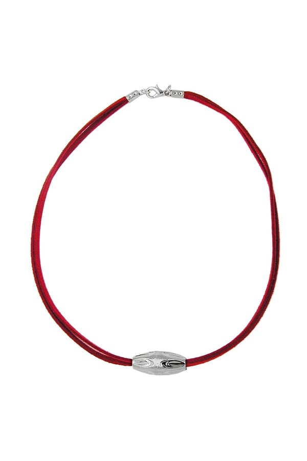 Necklace Olive Shaped With Grooves - GL01572