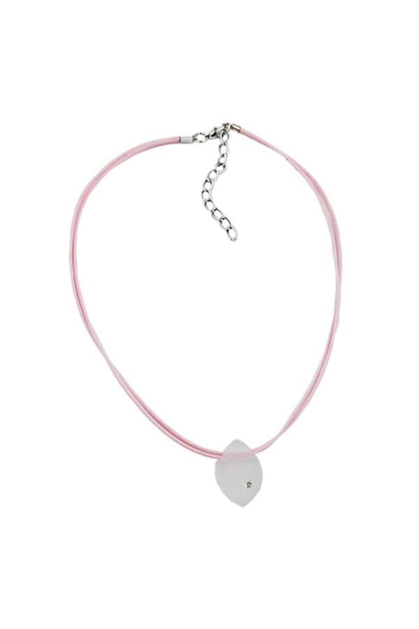 Necklace Pendant White/ Matte Finish - GL01125