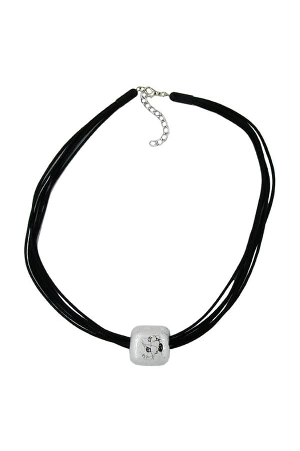 Necklace Square Beads Silver 50cm - GL05720