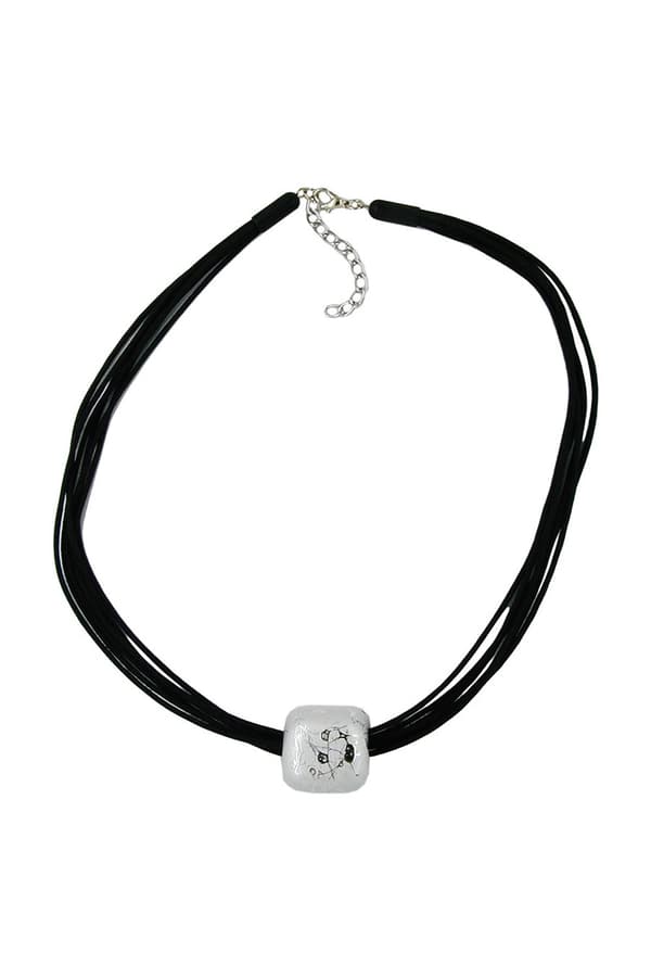 Necklace Square Beads Silver 50cm - GL05720