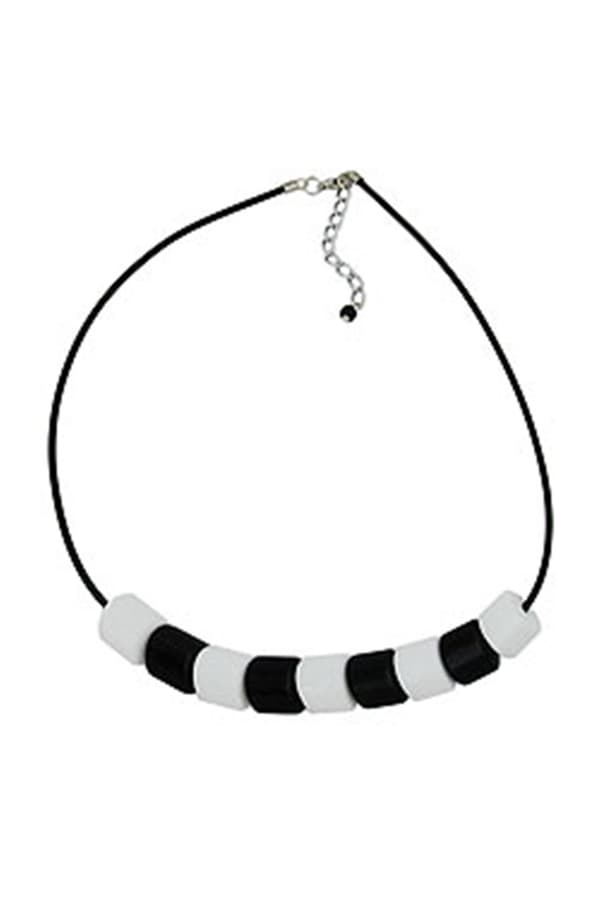 Necklace Tilt-Pearl Black-White 45cm - GL04925