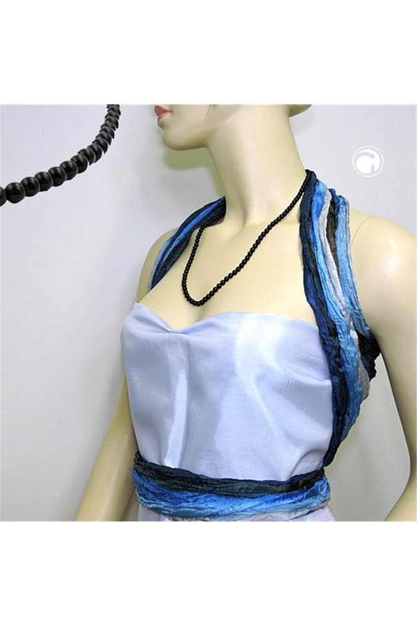 Necklace Beads 6mm Black 60cm - GL02178-60