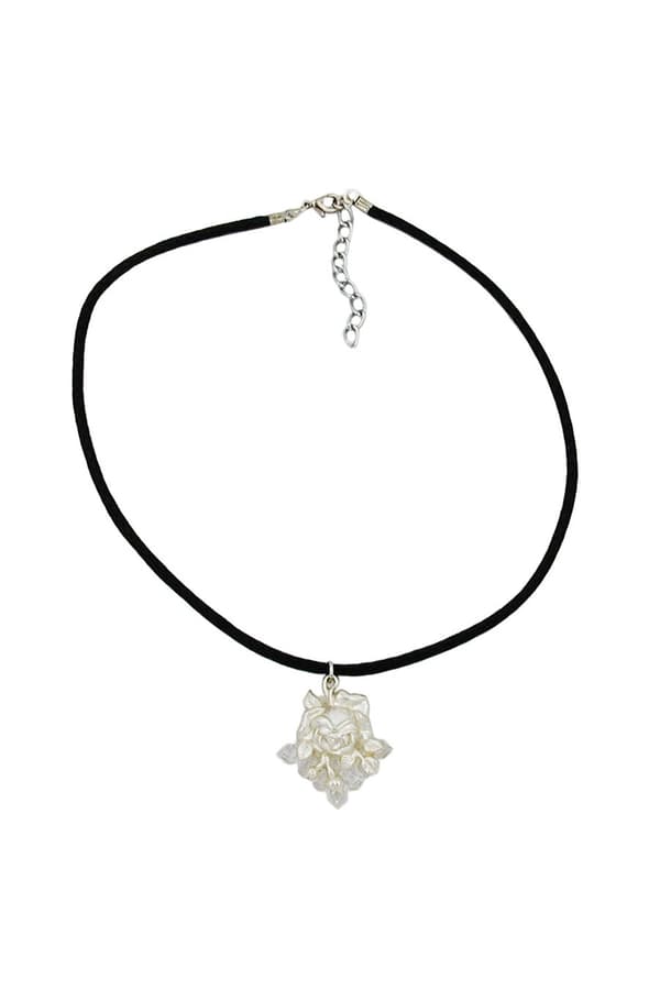 Necklace Rose Silver-Coloured/ Matte-Finish - GL01485
