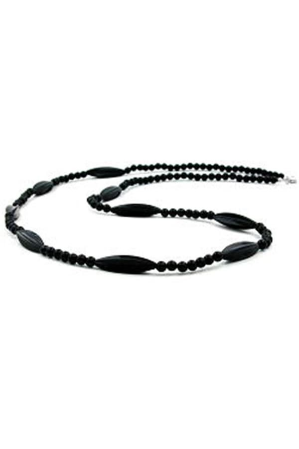 Necklace Black Beads 80cm - GL00605