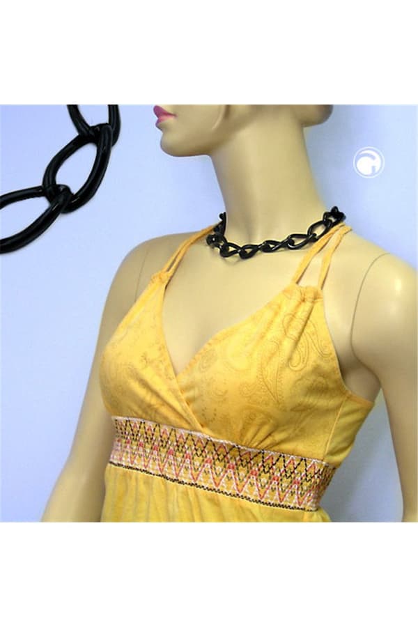 Necklace Wide Anchor Chain Black Glossy - GL00567
