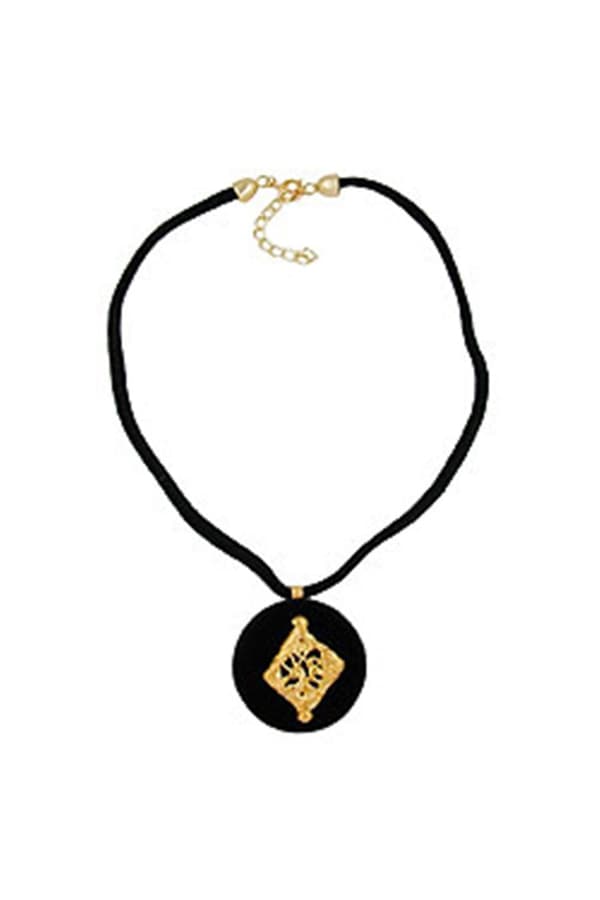 Necklace Black Velvet Unique Pendant - GL00544