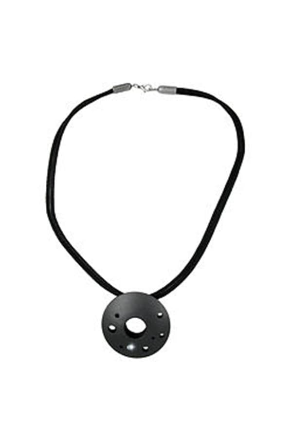 Necklace Metal Pendant Black Cord 50cm - GL00230