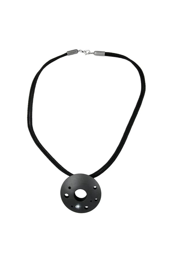 Necklace Metal Pendant Black Cord 50cm - GL00230