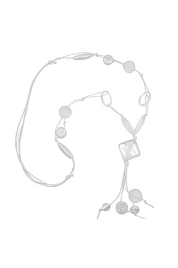 Necklace Square Crystal-White 90cm - GL06124