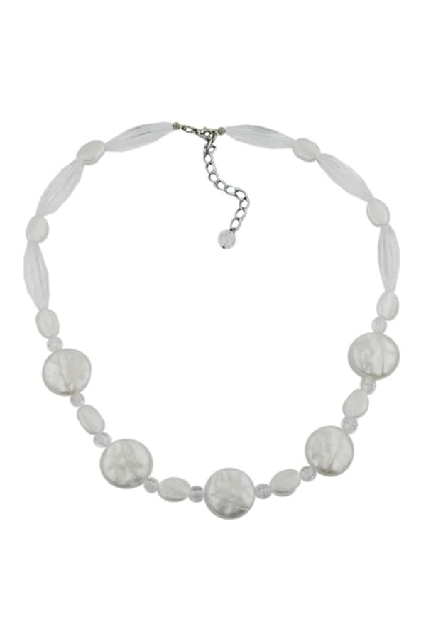 Necklace Disk Wax-White 47cm - GL06125