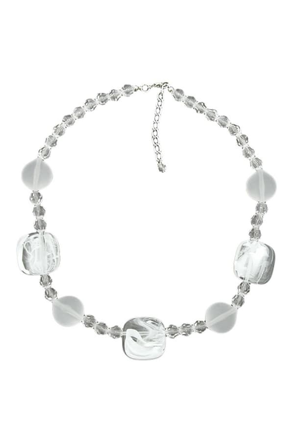 Necklace White-Transparent 45cm - GL00868