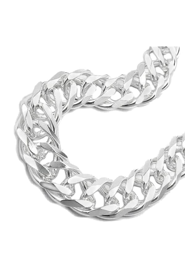 Necklace 11x3,5mm Double Rombo Chain Silver 925 55cm - GL103007-55