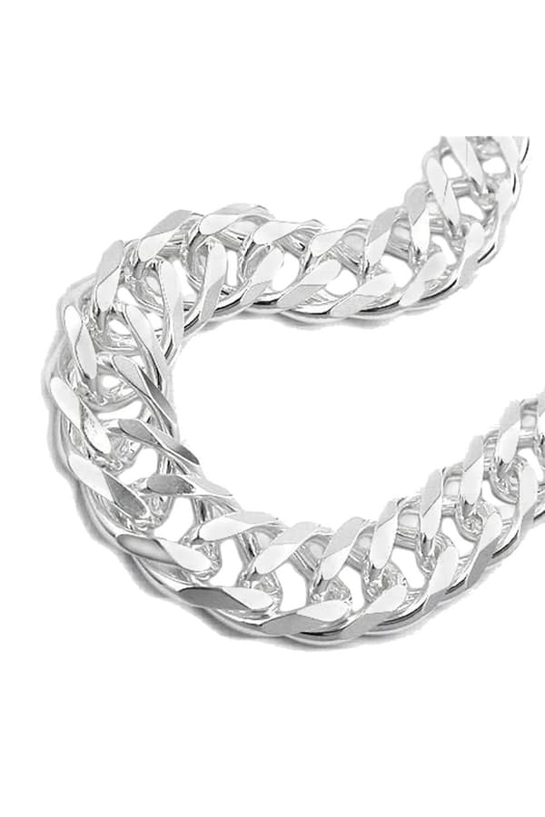 Necklace 11x3,5mm Double Rombo Chain Silver 925 55cm - GL103007-55