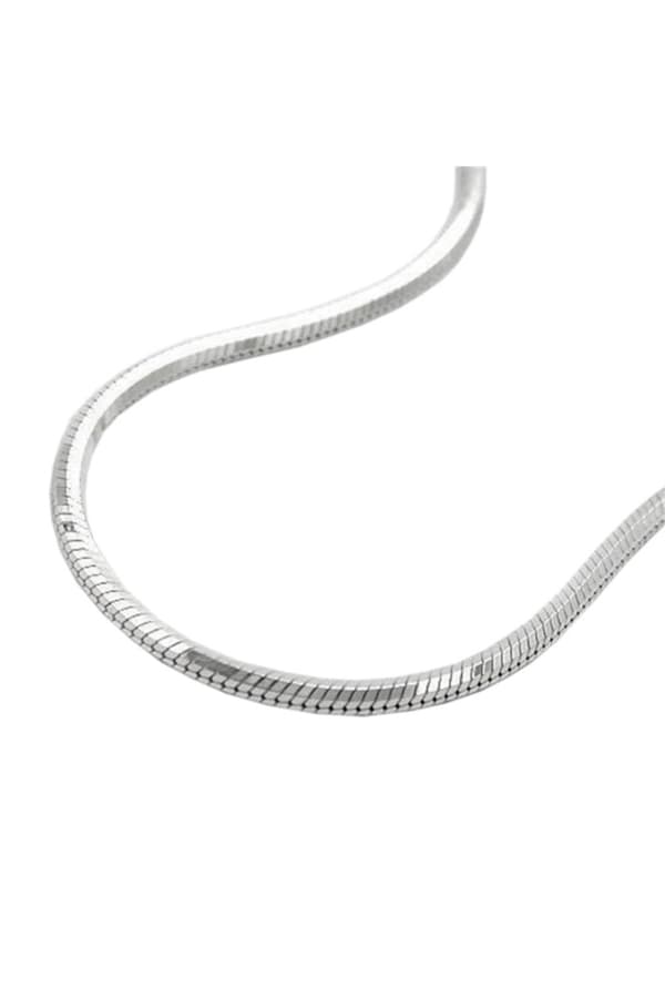 Necklace 1.3mm Edged Snake Chain Diamond Cut Silver 925 38cm - GL119012-38