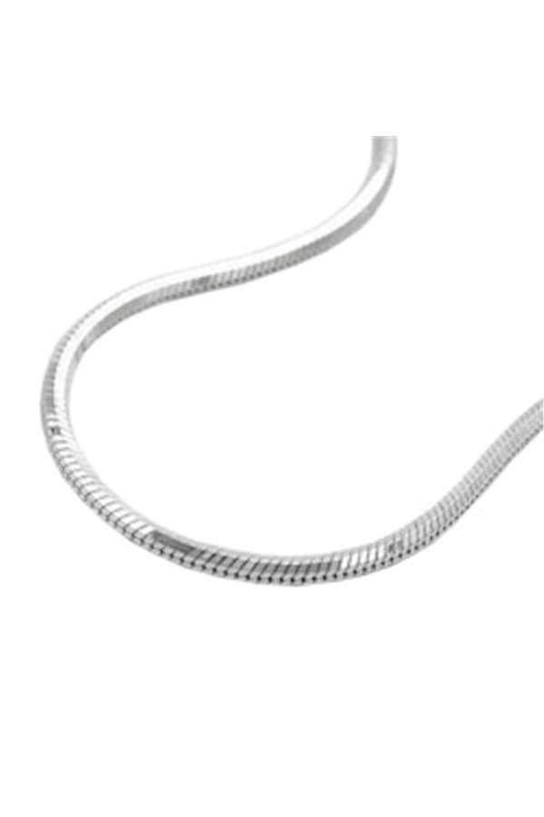 Necklace 1.3mm Edged Snake Chain Diamond Cut Silver 925 38cm - GL119012-38