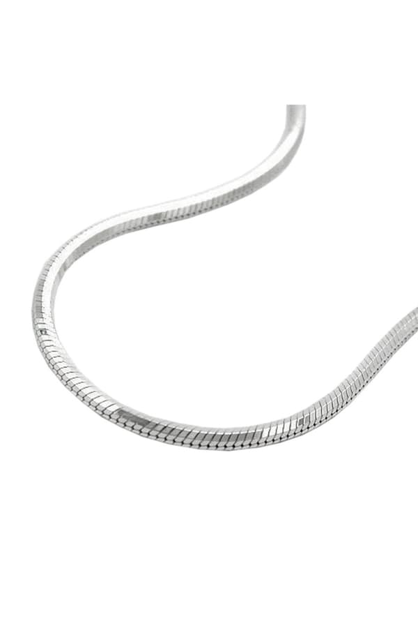 Necklace 1.3mm Edged Snake Chain Diamond Cut Silver 925 38cm - GL119012-38