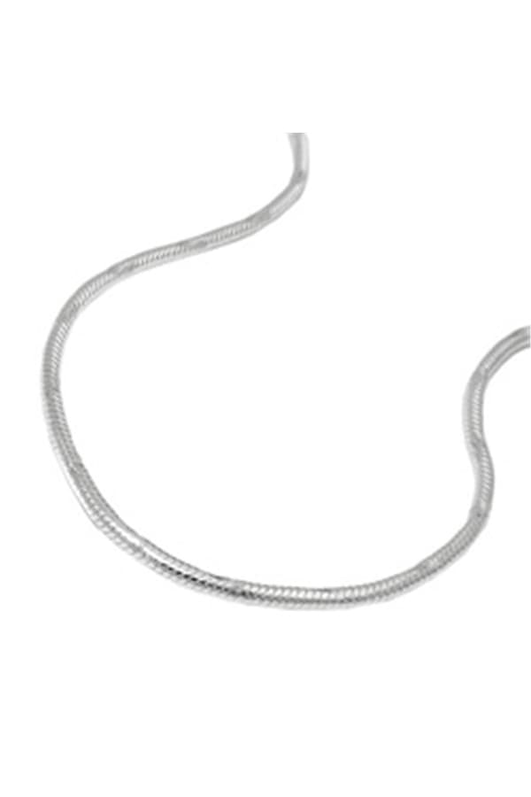 Necklace 1.3mm Round Snake Chain Diamond Silver 925 38cm - GL119003-38
