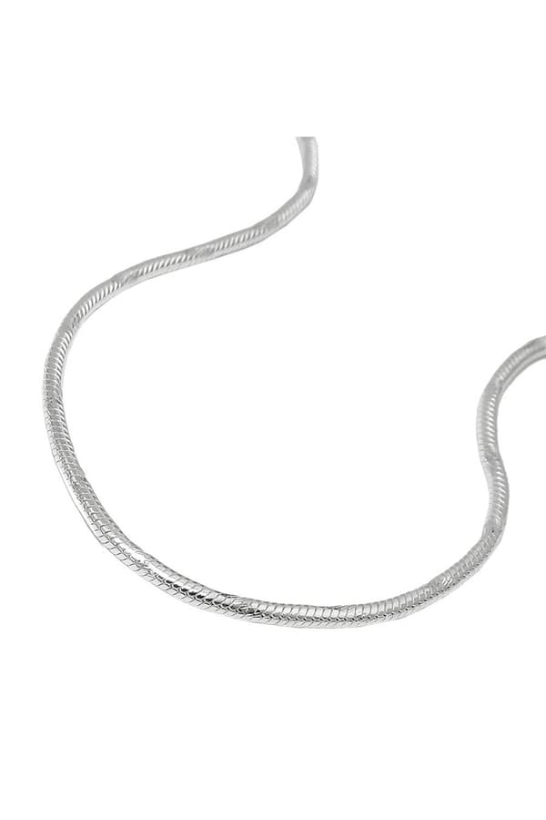 Necklace 1.3mm Round Snake Chain Diamond Silver 925 38cm - GL119003-38