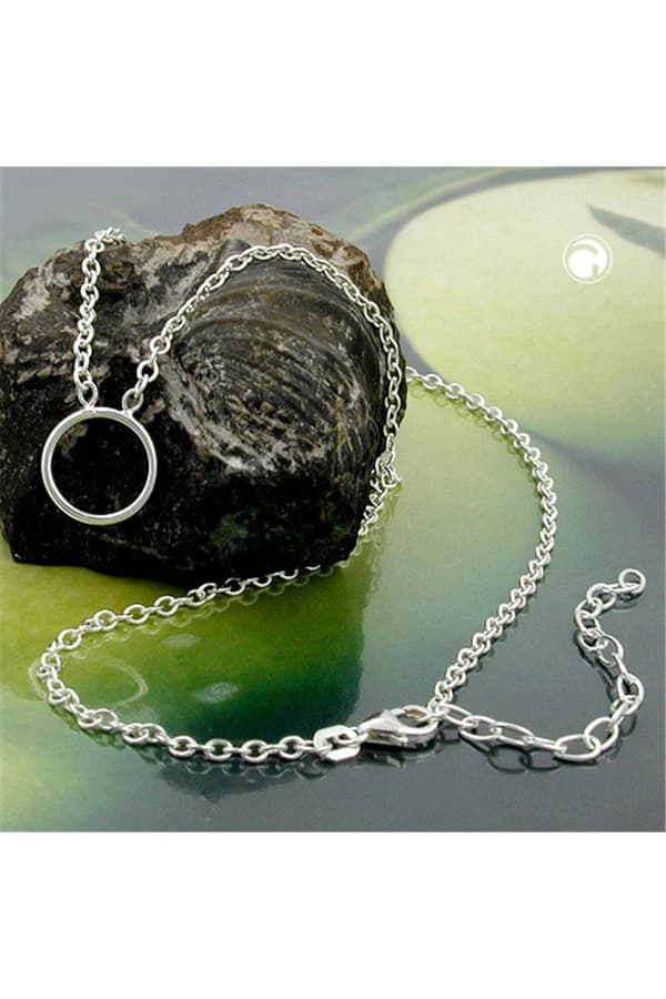 Necklace 2.2mm Anchor Chain With Ring For Charm Pendant Silver 925 38cm - GL111011-38