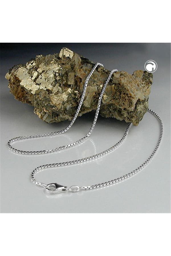 Necklace 1.3mm Box Chain Venetian Chain Silver 925 38cm - GL106103-38