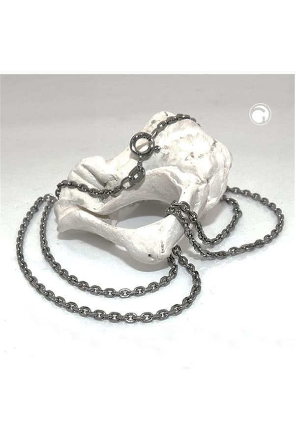 Necklace 2mm Anchor Chain Rhodium Plated Silver 925 40cm - GL111038-40
