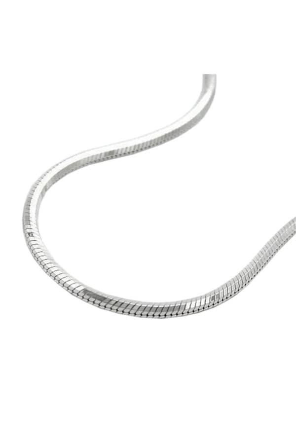 Necklace 1.3mm Edged Snake Chain Diamond Cut Silver 925 42cm - GL119012-42