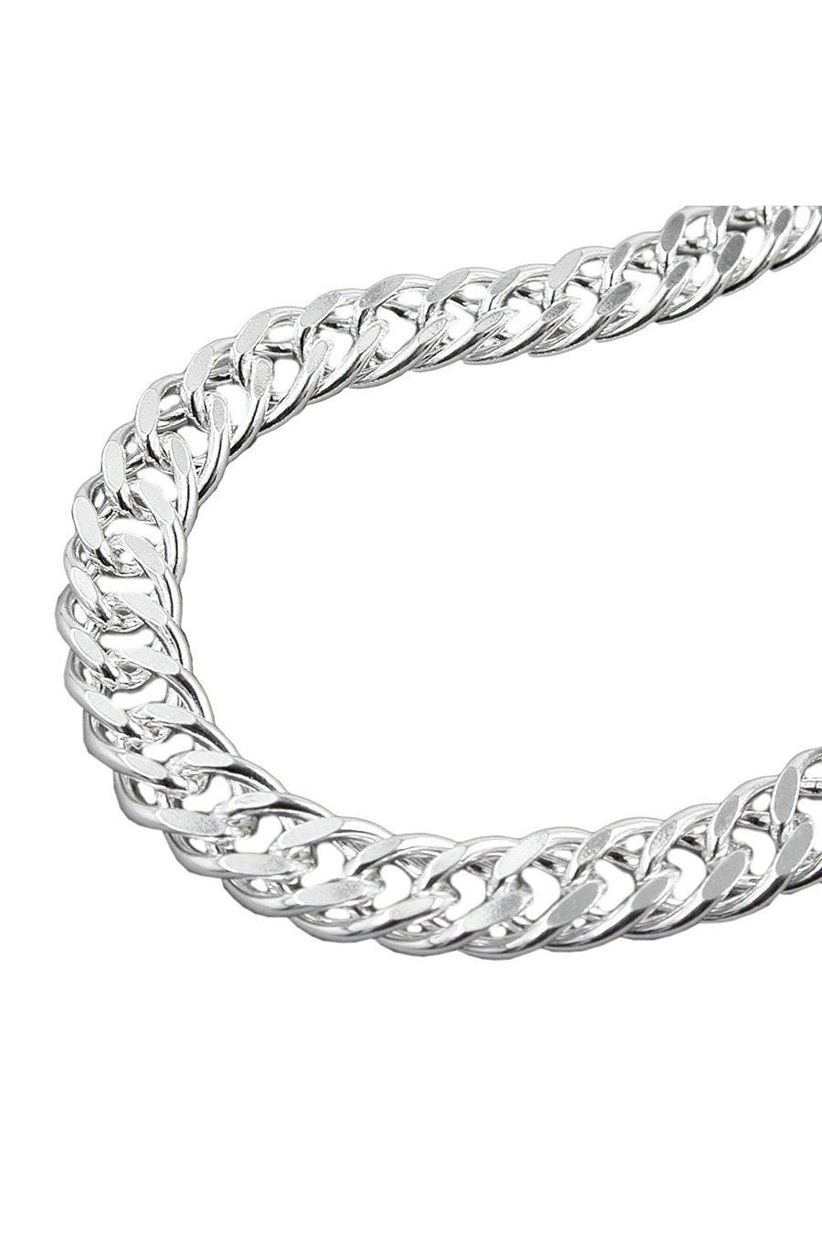 NECKLACE DOUBLE ROMBO CHAIN SILVER 925 42CM