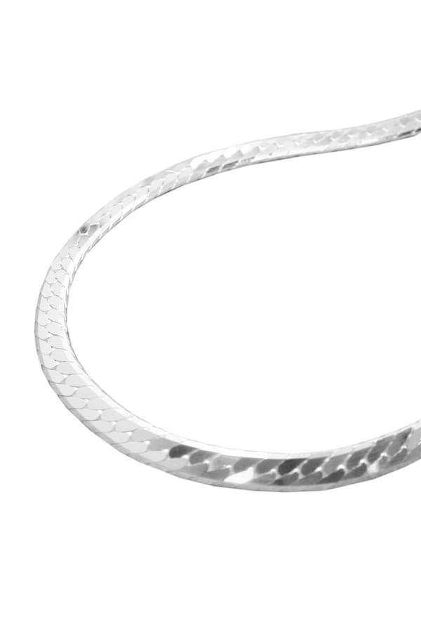 Necklace Flattened Curb Chain Silver 925 45cm - GL115660-45