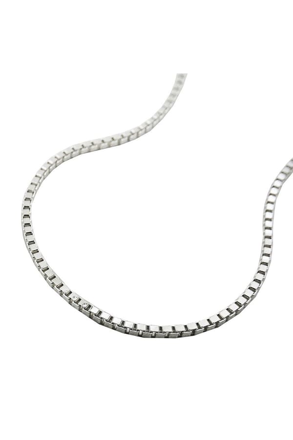 Necklace 1mm Venetian Box Chain Diamond Cut Silver 925 45cm - GL106100-45