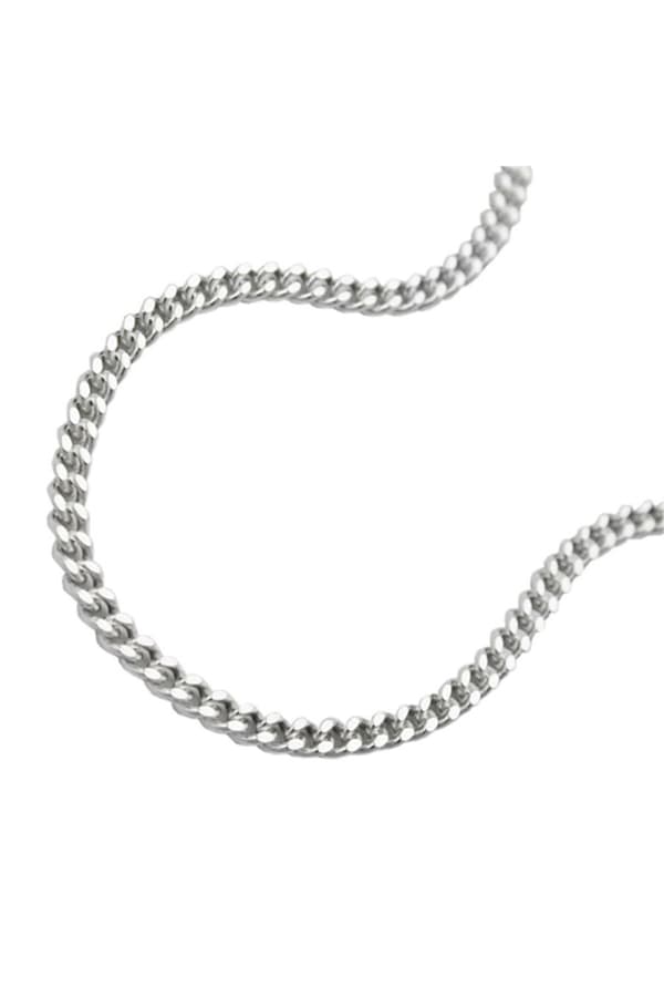 Necklace 1.7mm Flat Curb Chain 2x Diamond Cut Silver 925 45cm - GL101501-45