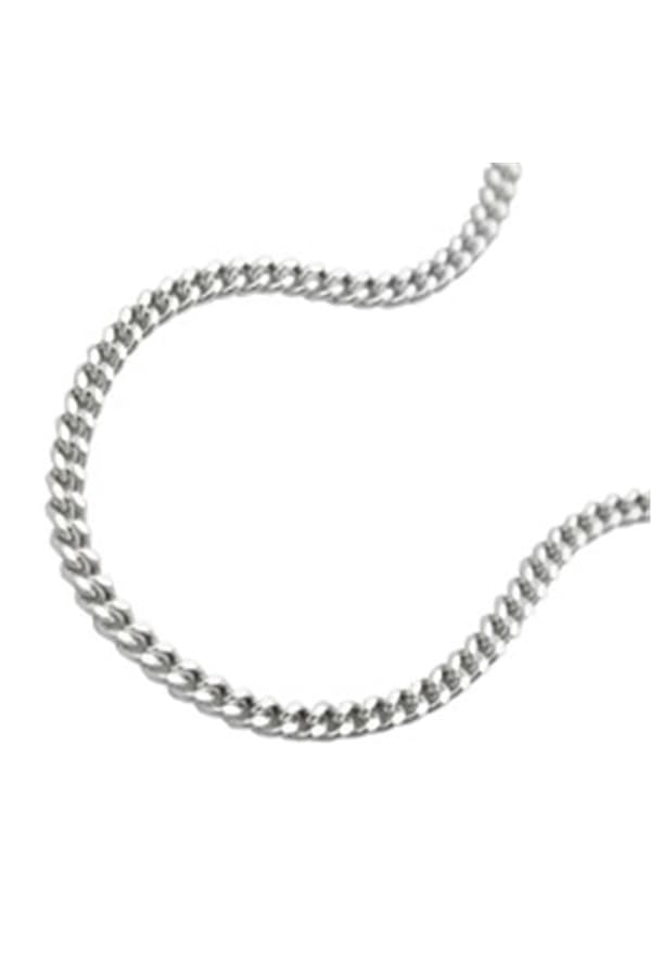 Necklace 1.7mm Flat Curb Chain 2x Diamond Cut Silver 925 45cm - GL101501-45