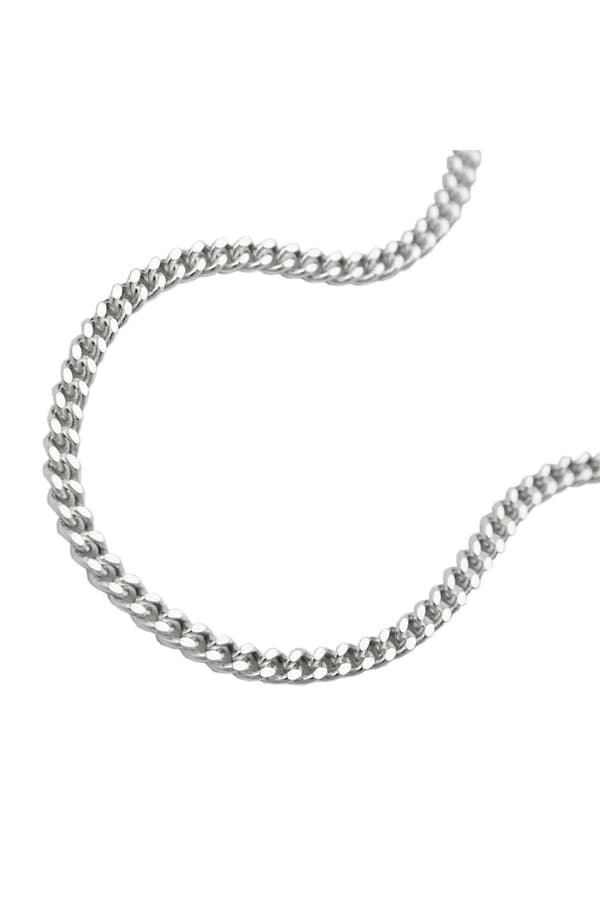Necklace 1.7mm Flat Curb Chain 2x Diamond Cut Silver 925 45cm - GL101501-45