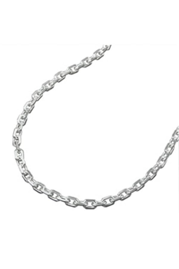 Necklace 2mm Anchor 8x Diamond Cut Silver 925 50cm - GL111007-50