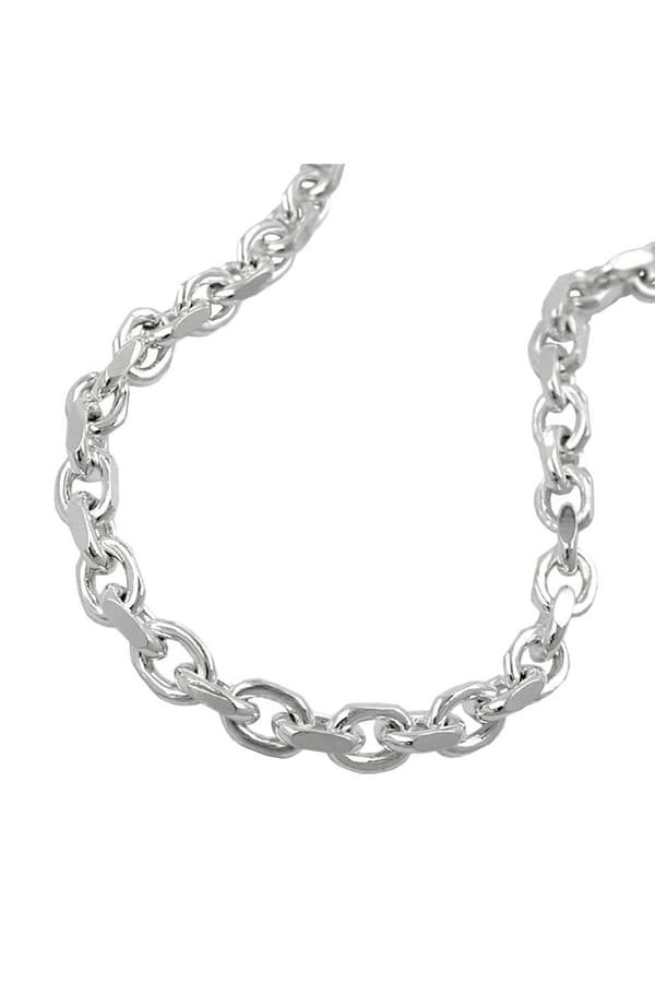Necklace 3,5mm Anchor Chain 4x Diamond Silver 925 50cm - GL111001-50