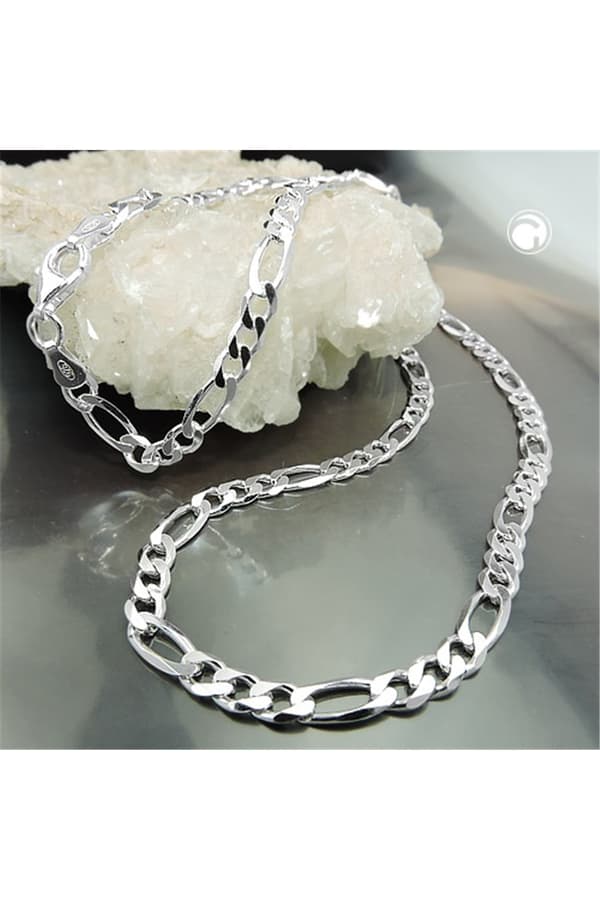 Necklace 4.8mm Flat Figaro Chain Silver 925 50cm - GL110012-50