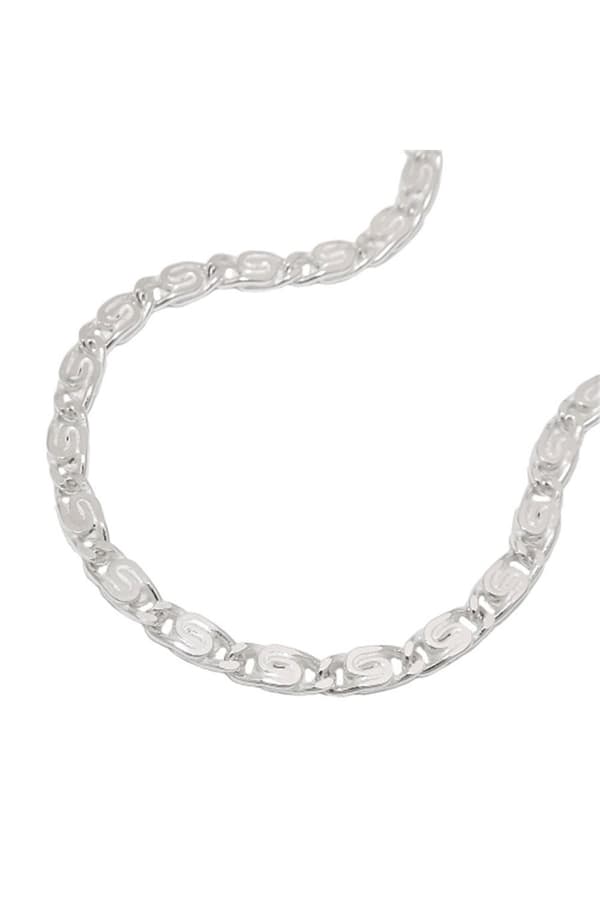Necklace 3.2mm Flat Scroll Chain Diamond Cut Silver 925 50cm - GL105801-50