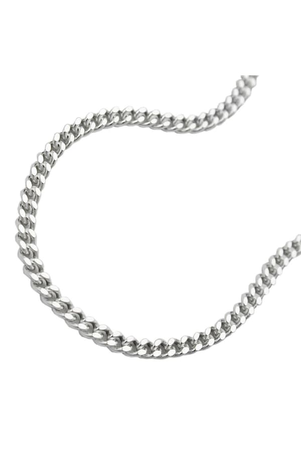 Necklace 2mm Flat Curb Chain 2x Diamond Cut Silver 925 60cm - GL101601-60
