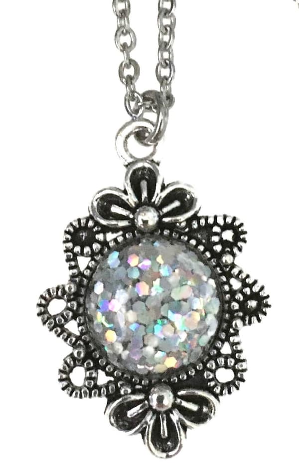 Necklace/Earrings - Glitter - Druzy - Victorian - Green
