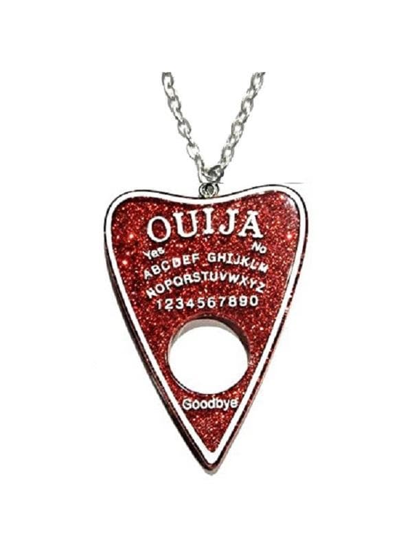 Necklace - Ouija - Glitter - Red - Oversize - Chain