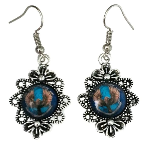 Necklace/Earrings - Glitter - Druzy - Victorian - Green