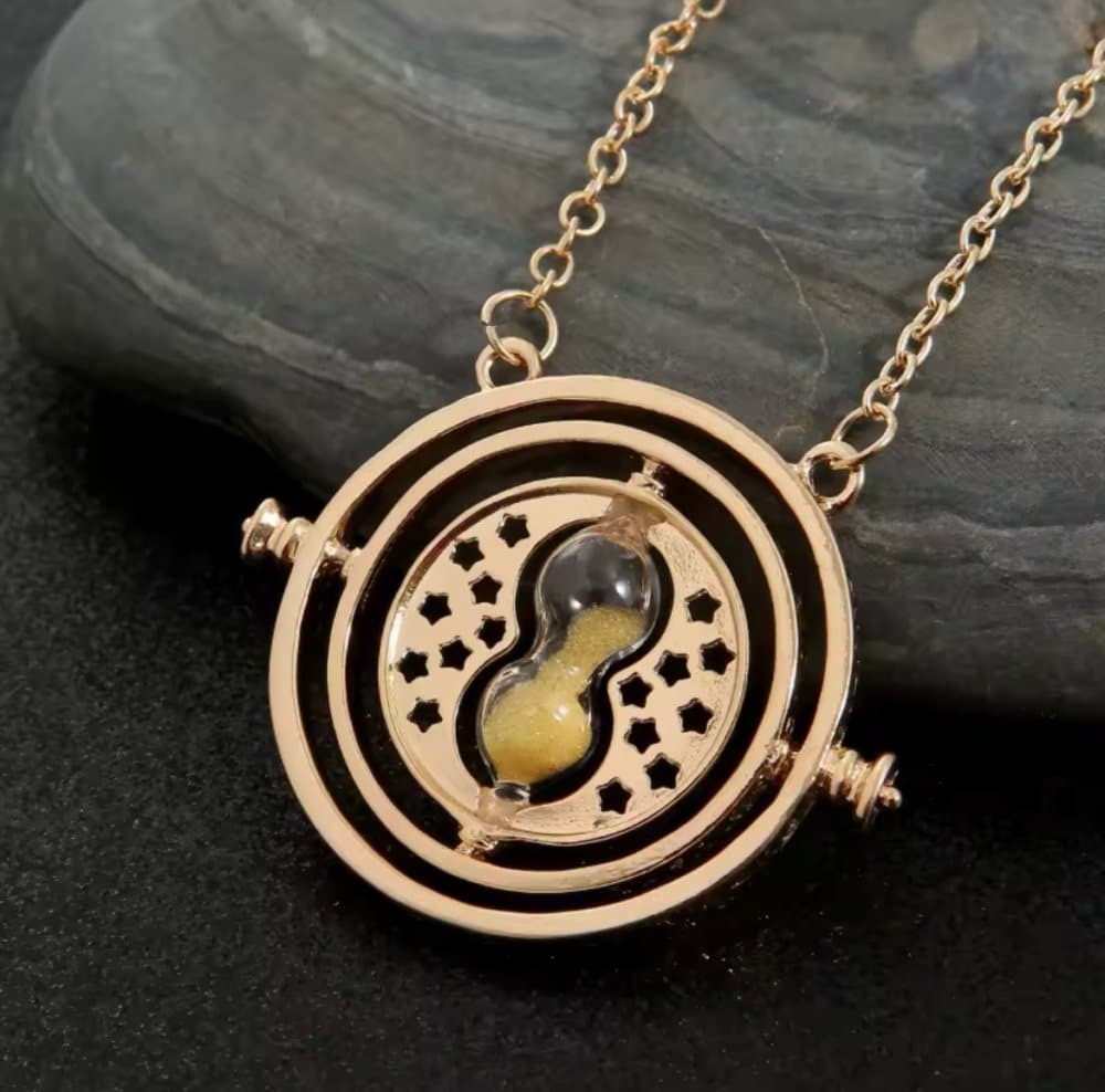 Harry Potter Guld Halsband - Hermiones Time Turner - Gul Sand