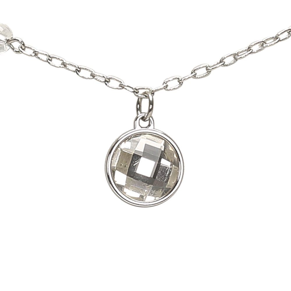 Dior Ribbon Pendant Necklace Silver